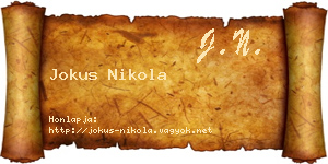 Jokus Nikola névjegykártya